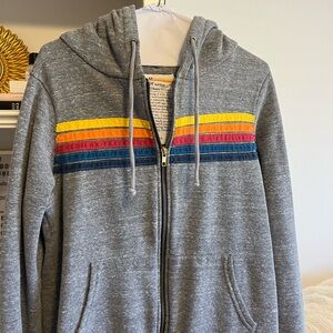 Aviator Nation Grey Zipup Hoodie